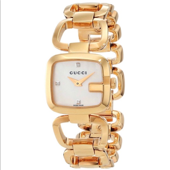 1️⃣0️⃣0️⃣0️⃣ Gucci G-Gold-Tone Diamond Watch🛍🎁 - Picture 3 of 11